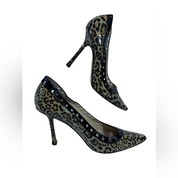 Genuine ladies JIMMY CHOO leopard print patent Erin heels shoes 36 5.5 - Picture 2 of 10